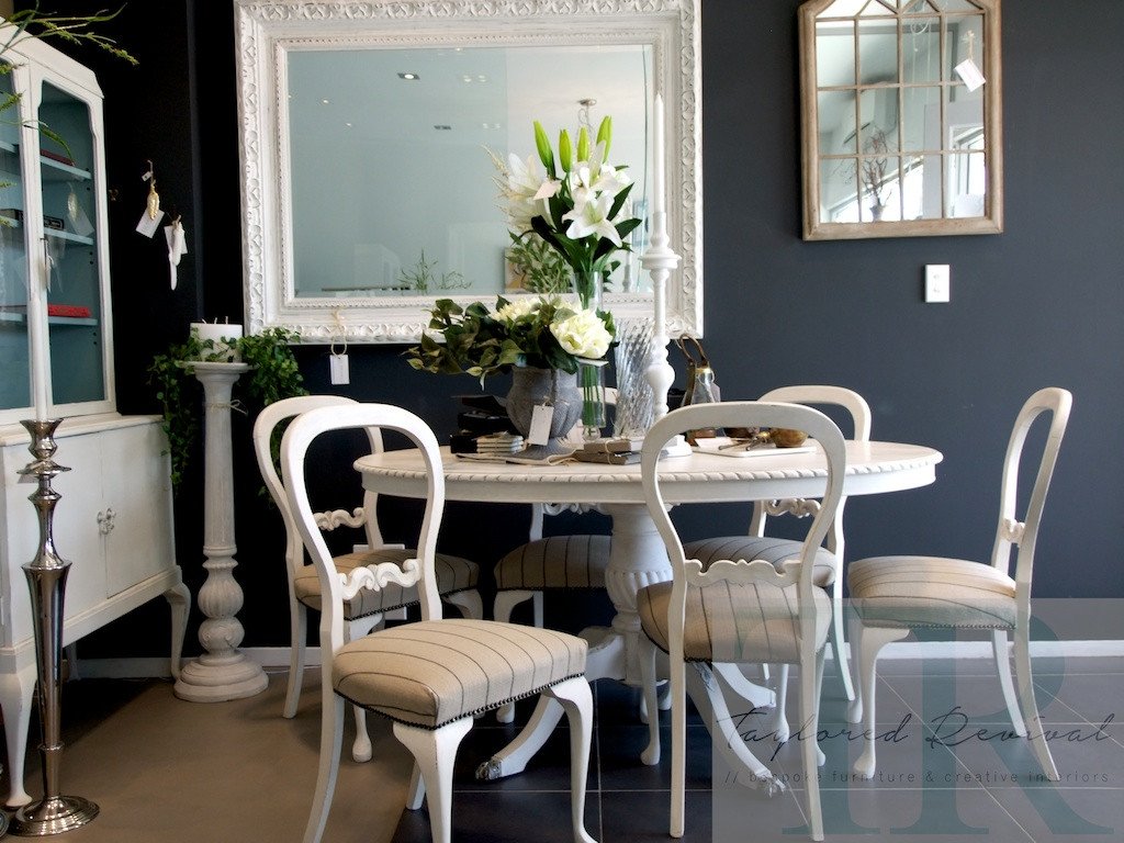 Not For Sale - The Duponts : French Elegance collection, Pure White dining room suite.