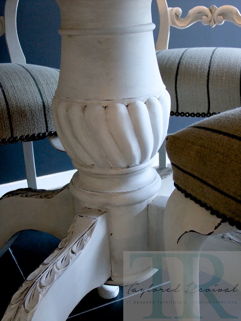 Not For Sale - The Duponts : French Elegance collection, Pure White dining room suite.