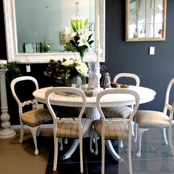 Not For Sale - The Duponts : French Elegance collection, Pure White dining room suite.