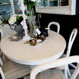 Not For Sale - The Duponts : French Elegance collection, Pure White dining room suite.
