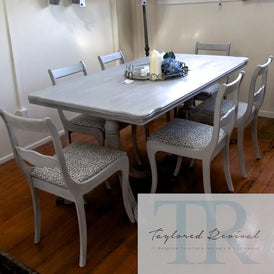 Not For Sale - The Carrington's: Regency style paris grey dining suite