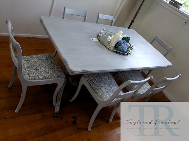 Not For Sale - The Carrington's: Regency style paris grey dining suite