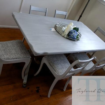 Not For Sale - The Carrington's: Regency style paris grey dining suite