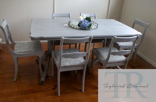 Not For Sale - The Carrington's: Regency style paris grey dining suite