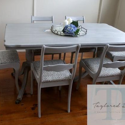 Not For Sale - The Carrington's: Regency style paris grey dining suite