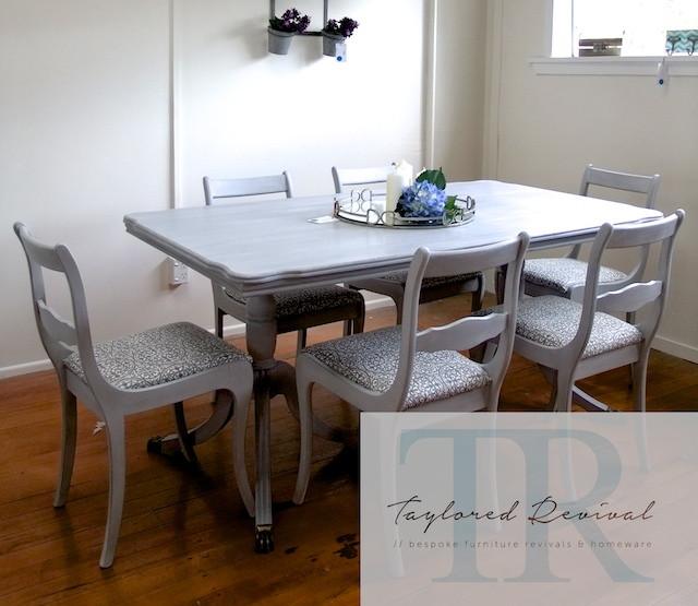 Not For Sale - The Carrington's: Regency style paris grey dining suite