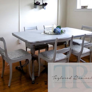 Not For Sale - The Carrington's: Regency style paris grey dining suite
