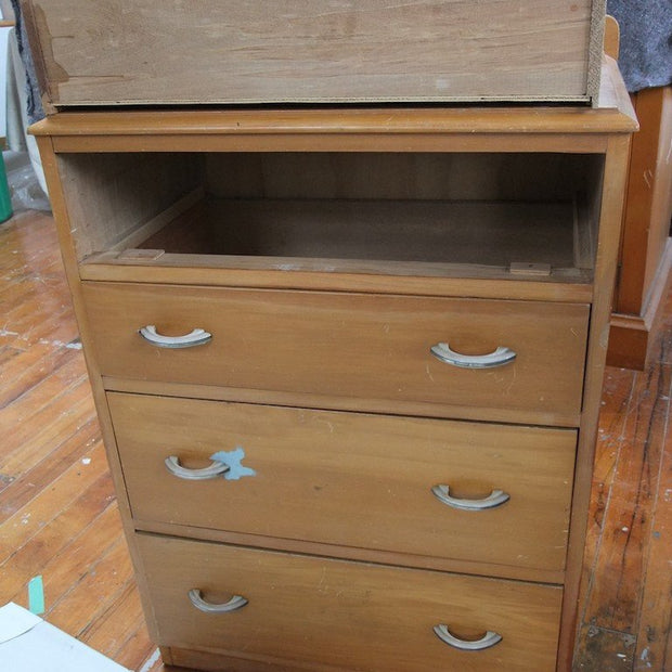 Commissioned duck egg blue drawers.