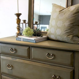 Not For Sale - Commissioned set of drawers and mirror in Chateau Grey