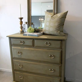 Not For Sale - Commissioned set of drawers and mirror in Chateau Grey