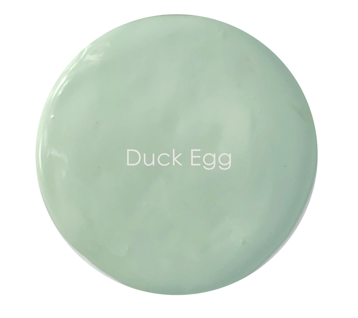Matte chalk paint in soft blue-green – Duck Egg detail