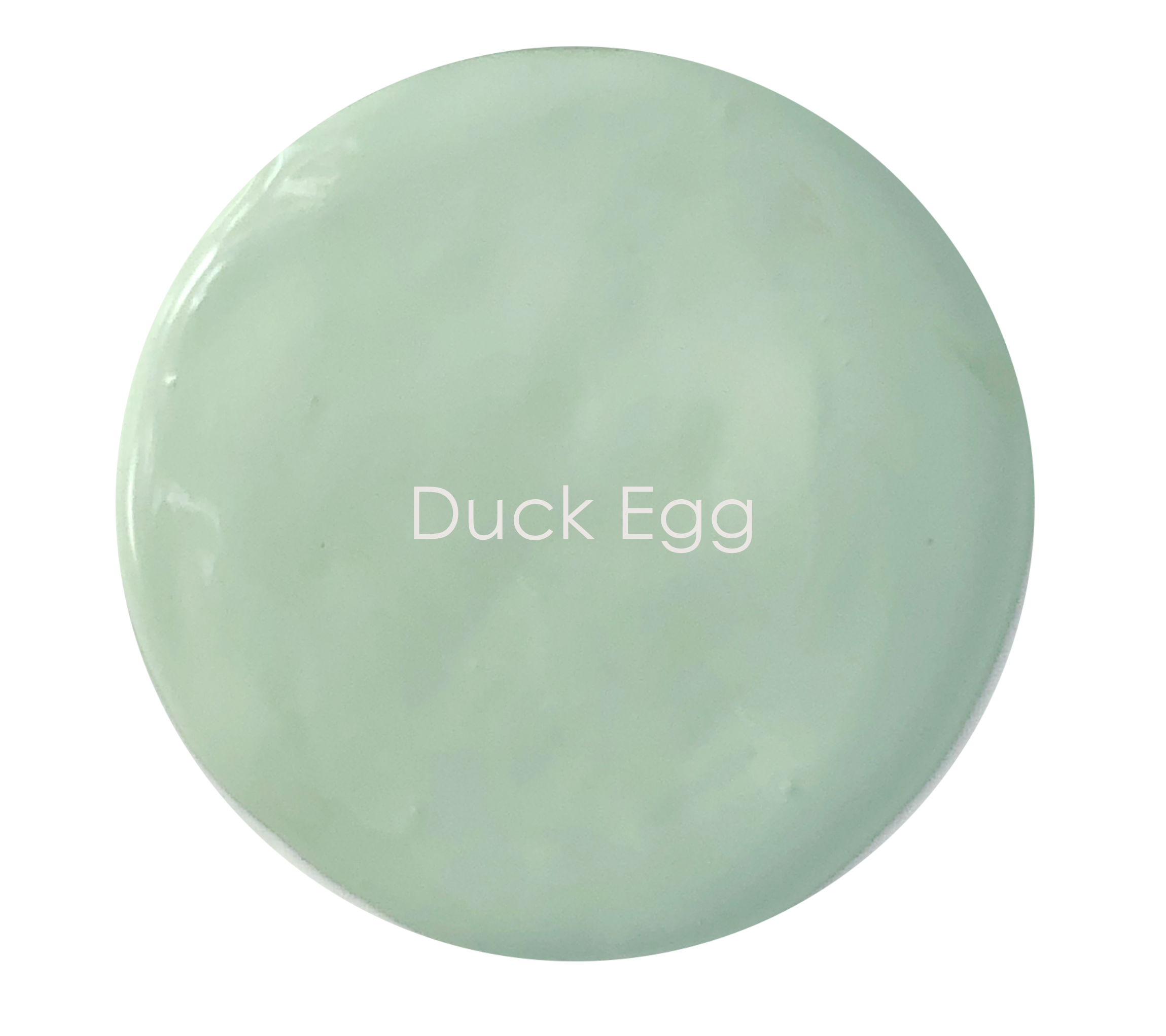 Matte chalk paint in soft blue-green – Duck Egg detail