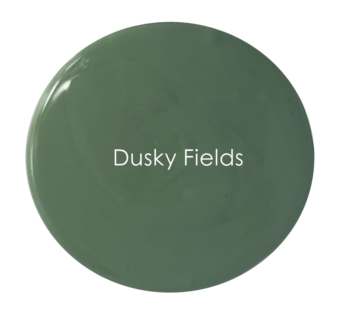 Matte chalk paint in dusky green – Dusky Fields detail