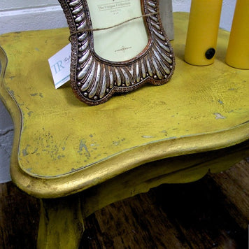 Not For Sale - Elda: Light mustard rustic side table