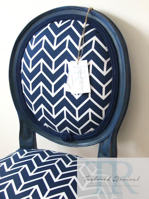Not For Sale - Stevie: custom blue antique style round back chair