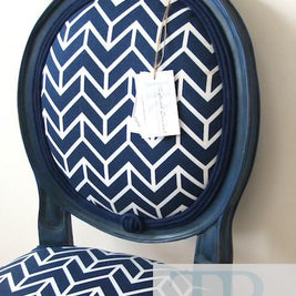 Not For Sale - Stevie: custom blue antique style round back chair