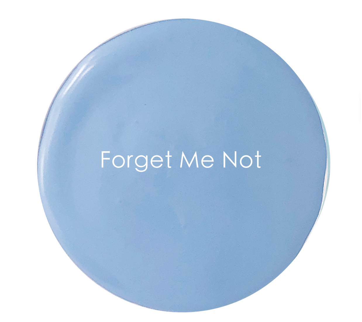Forget Me Not chalk paint swatch – cheerful cool blue