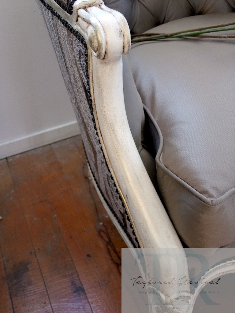 Not For Sale - Commissioned French Style Chair in Old White