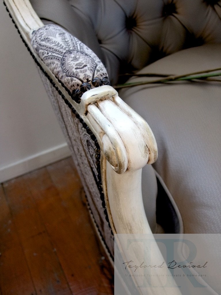 Not For Sale - Commissioned French Style Chair in Old White