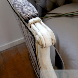 Not For Sale - Commissioned French Style Chair in Old White