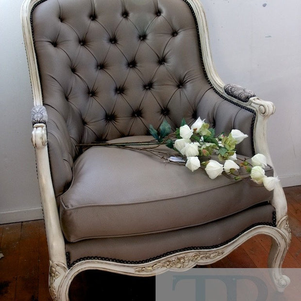 Not For Sale - Commissioned French Style Chair in Old White