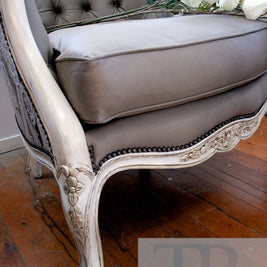 Not For Sale - Commissioned French Style Chair in Old White