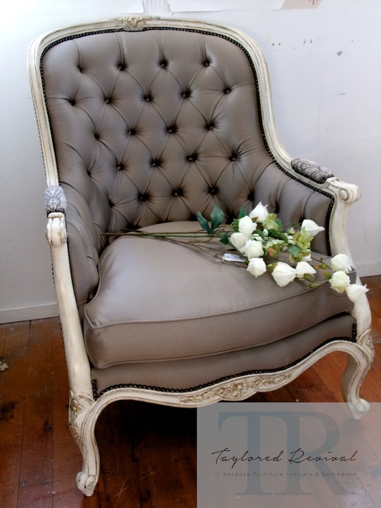 Not For Sale - Commissioned French Style Chair in Old White