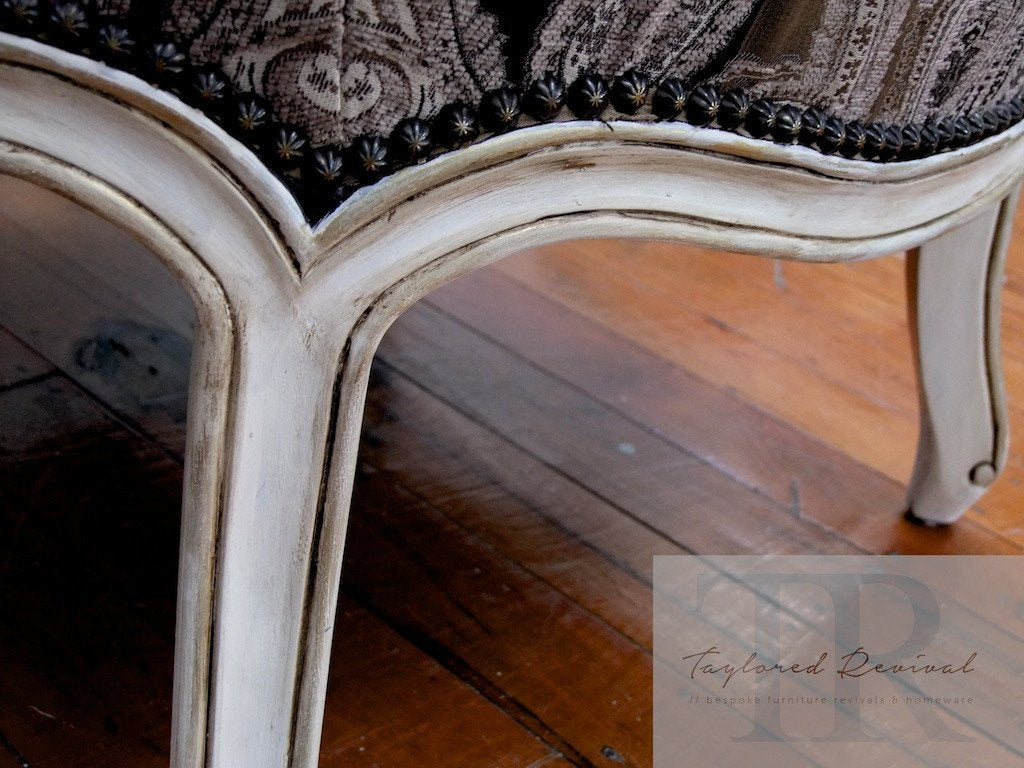 Not For Sale - Commissioned French Style Chair in Old White