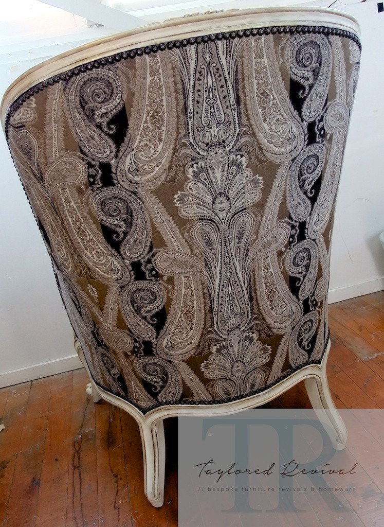 Not For Sale - Commissioned French Style Chair in Old White