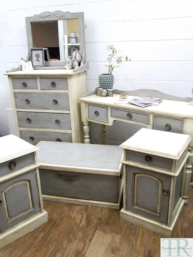 Not For Sale - Commissioned bedroom suite in Old White and Paris Grey