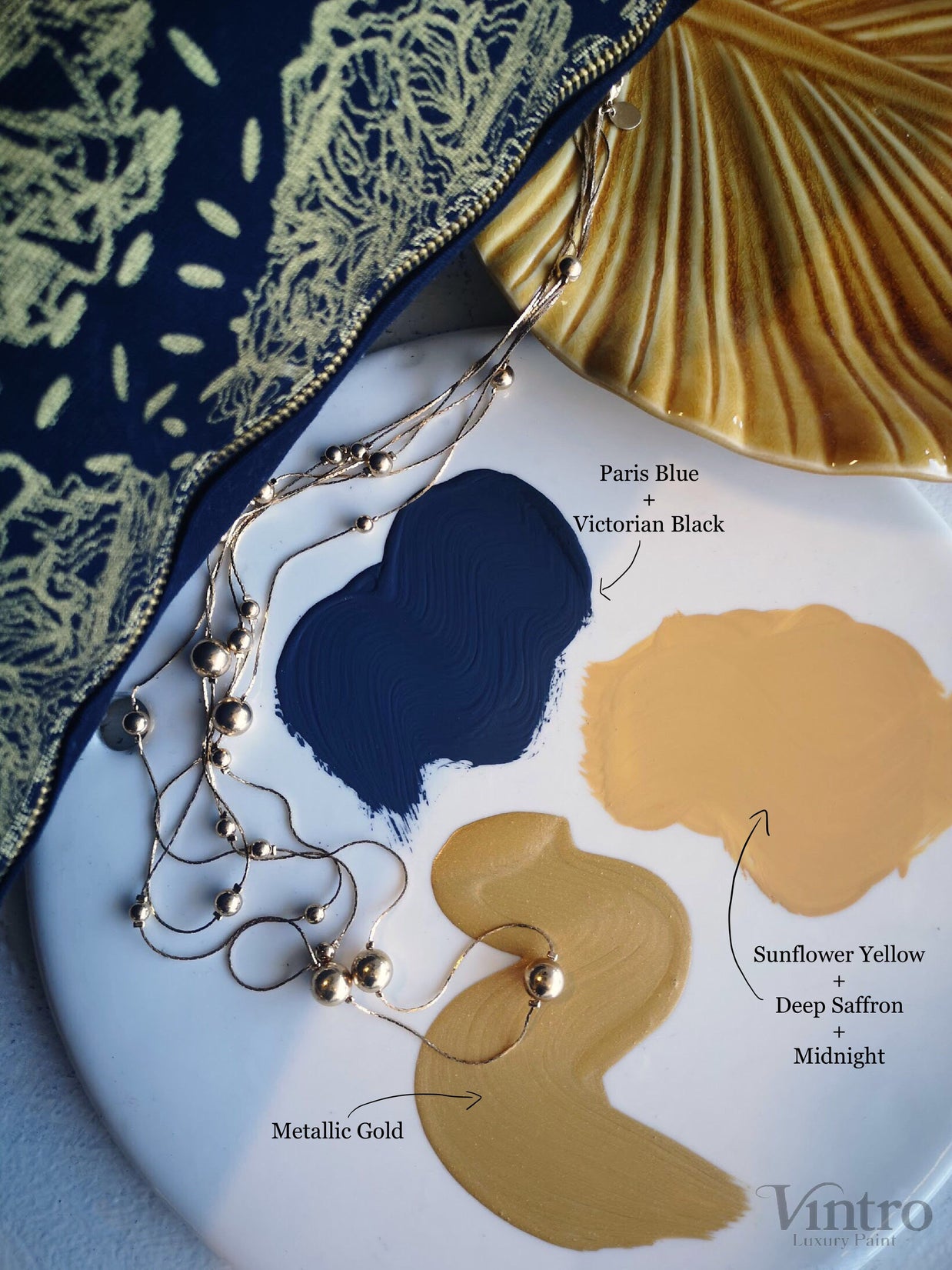 Colour Mixes : Dark Navy & Mustard