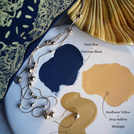 Colour Mixes : Dark Navy & Mustard