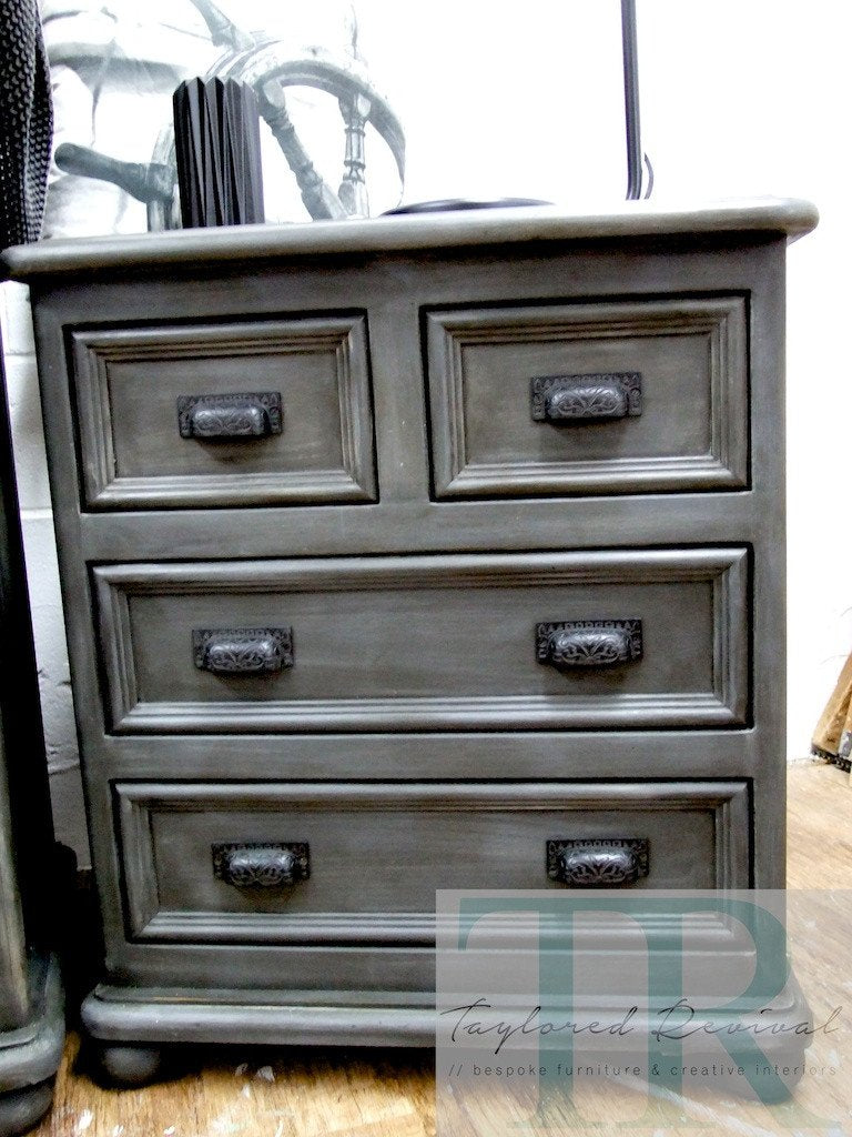 Not For Sale - Commissioned Bedroom suite in Graphite with French Linen wash