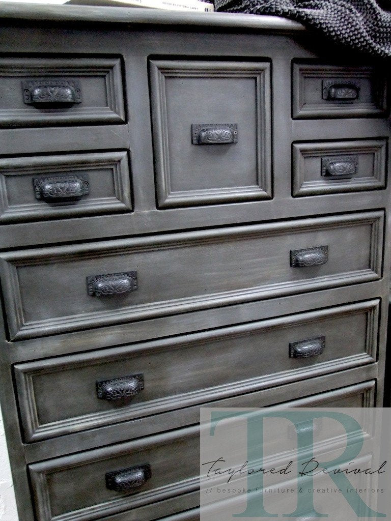 Not For Sale - Commissioned Bedroom suite in Graphite with French Linen wash