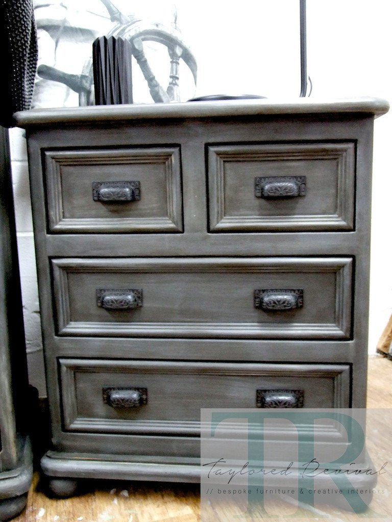 Not For Sale - Commissioned Bedroom suite in Graphite with French Linen wash