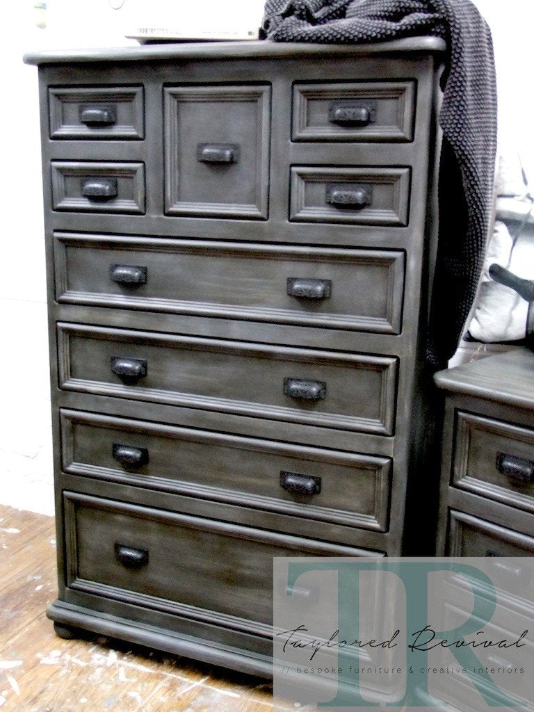 Not For Sale - Commissioned Bedroom suite in Graphite with French Linen wash