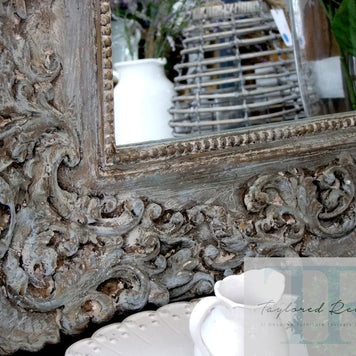 Not For Sale - Gwyneth: Rustic large filigree mirror in Louis blue and Duck Egg and Coco.
