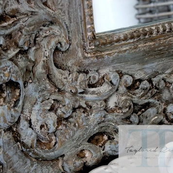 Not For Sale - Gwyneth: Rustic large filigree mirror in Louis blue and Duck Egg and Coco.