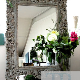 Not For Sale - Gwyneth: Rustic large filigree mirror in Louis blue and Duck Egg and Coco.