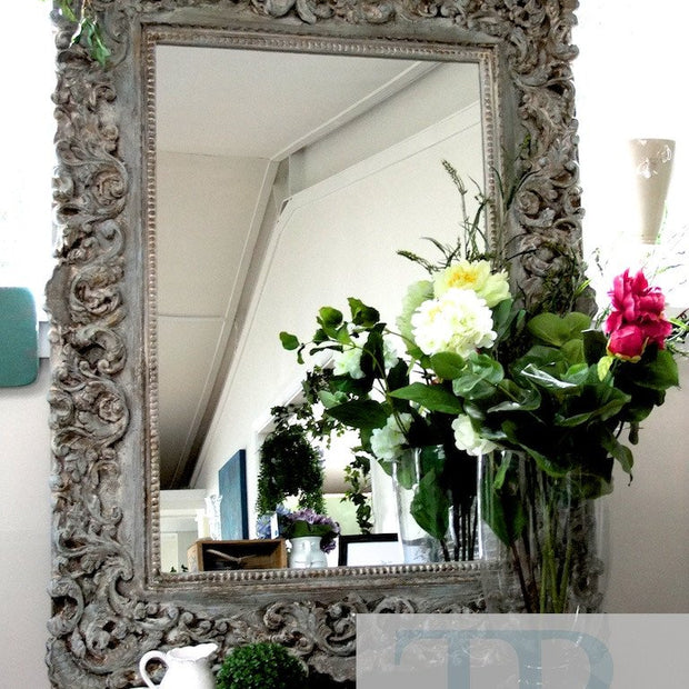 Not For Sale - Gwyneth: Rustic large filigree mirror in Louis blue and Duck Egg and Coco.