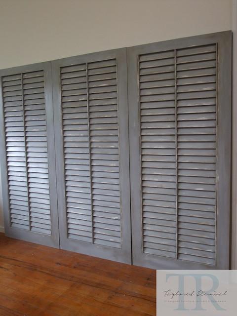 Not For Sale - commissioned headboard shutters