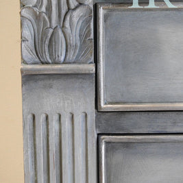 Not For Sale - Veronica: 7 Drawer Pillar chest in Dove with layered Blues and Silver detailing