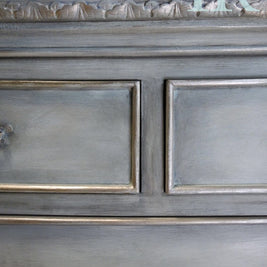 Not For Sale - Veronica: 7 Drawer Pillar chest in Dove with layered Blues and Silver detailing