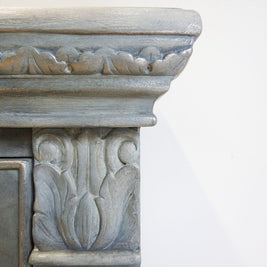 Not For Sale - Veronica: 7 Drawer Pillar chest in Dove with layered Blues and Silver detailing