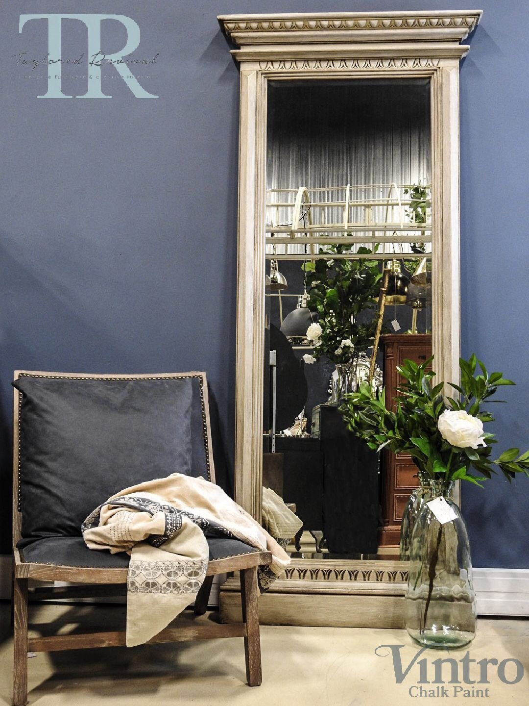 Not For Sale - Talia: Freestanding solid wood french style mirror