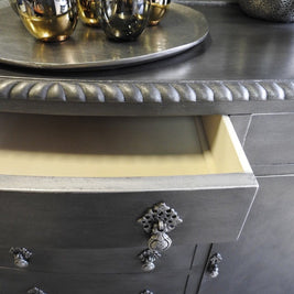 Not For Sale - Xena : Antique Solid Mahogany Sideboard in Pewter Metallic Finish