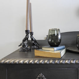 Not For Sale - Xena : Antique Solid Mahogany Sideboard in Pewter Metallic Finish