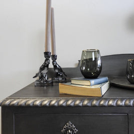 Not For Sale - Xena : Antique Solid Mahogany Sideboard in Pewter Metallic Finish