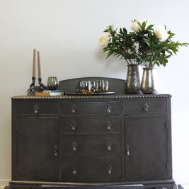 Not For Sale - Xena : Antique Solid Mahogany Sideboard in Pewter Metallic Finish