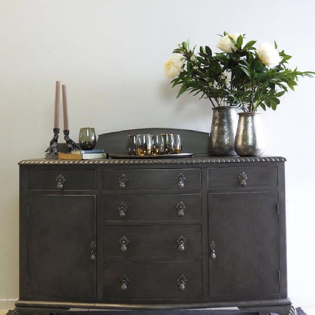 Not For Sale - Xena : Antique Solid Mahogany Sideboard in Pewter Metallic Finish